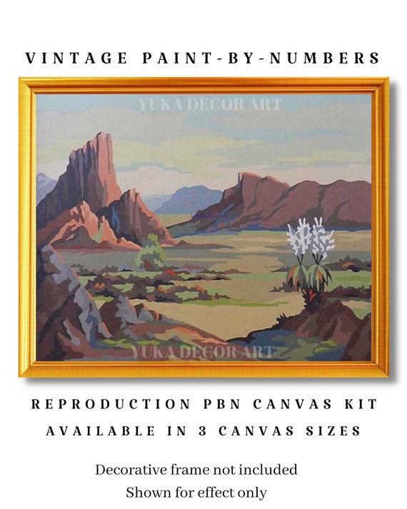 Vintage PAINT by NUMBER Kit for Adult & Kids, DIY Nature Landscape Painting  , Easy Beginner Acrylic Painting Kit,home Decor Gift 