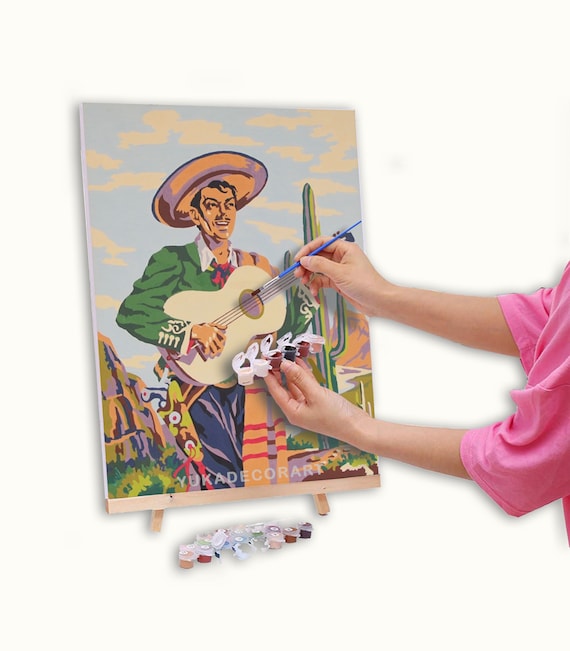 Folk Art Mexican - Paint By Numbers - Paint by numbers for adult