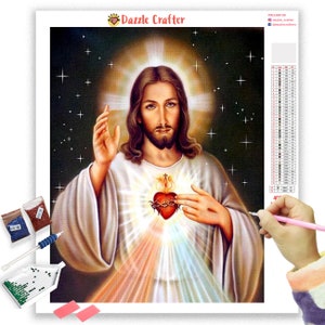 Beaudio beaudio religious faith series diamond painting kits for adults-  jesus christ - diy round full drill 5d diamond art for home