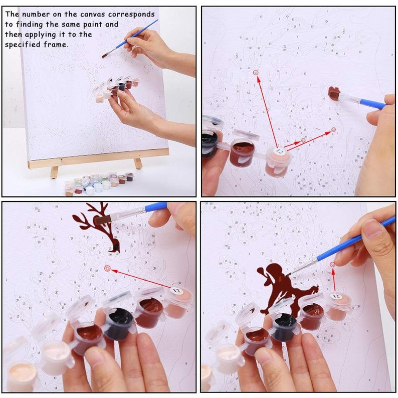 DIY Paint by numbers краски.