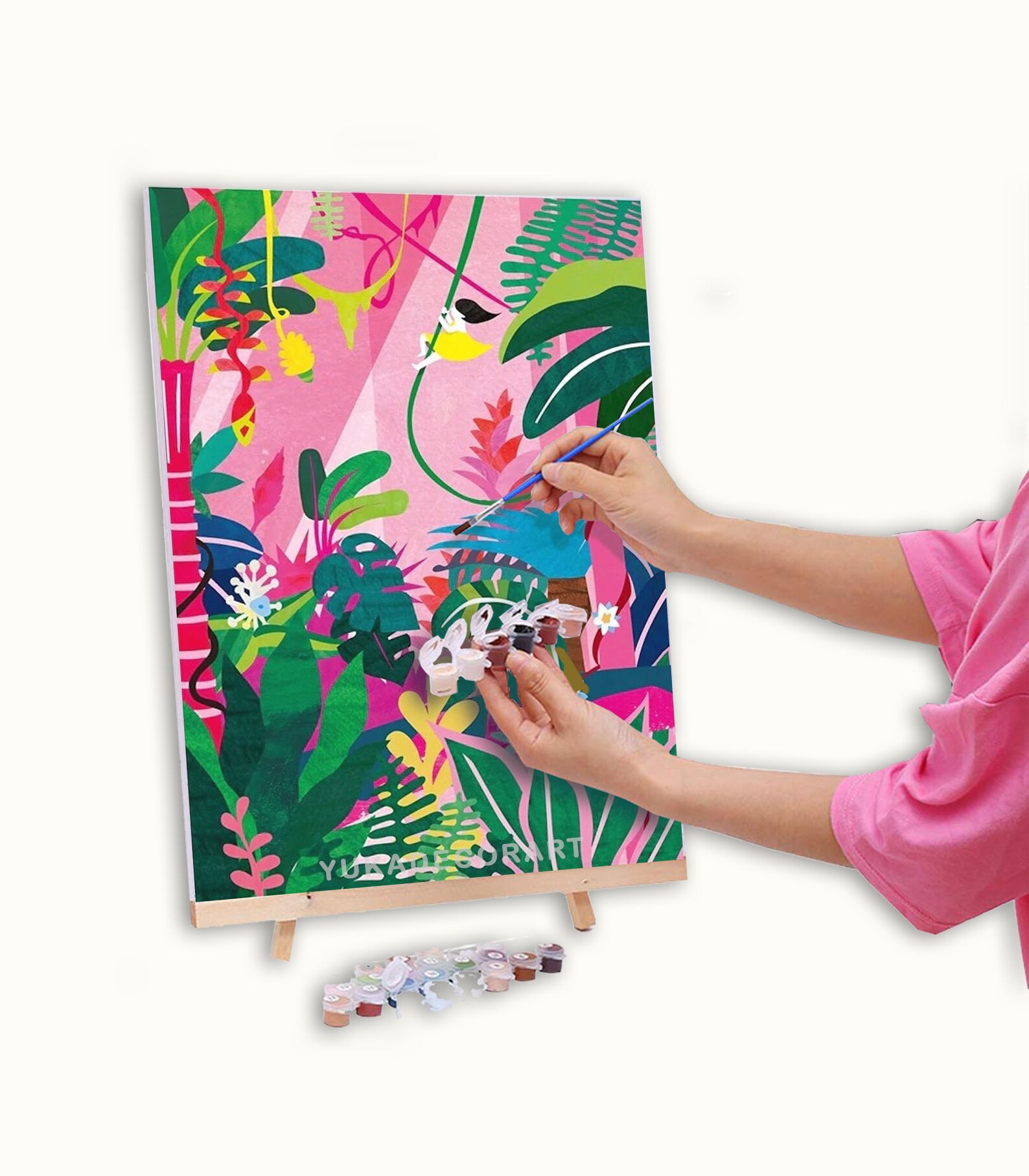 Tropical Garden PAINT by NUMBER Kit for Adults Colorful Etsy