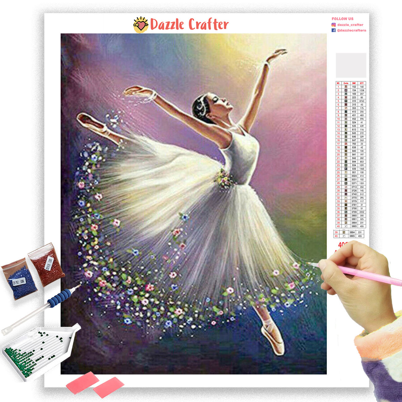 Diamond embroidery ballerina set diamond painting, CATEGORIES \ For  children \ Diamond painting