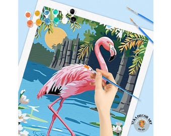 鳥 アクリル 絵の具 水彩 ハチドリの絵画 - 熱帯の色鮮やかな鳥の