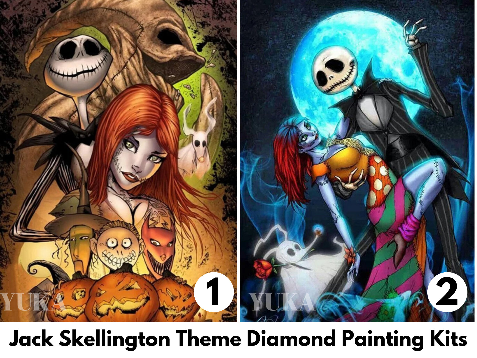 Jack Skellington Pumpkin Field Starry Night Diamond Painting New Collection  MosaiCross Embroidery Personalized Gift Home Decor