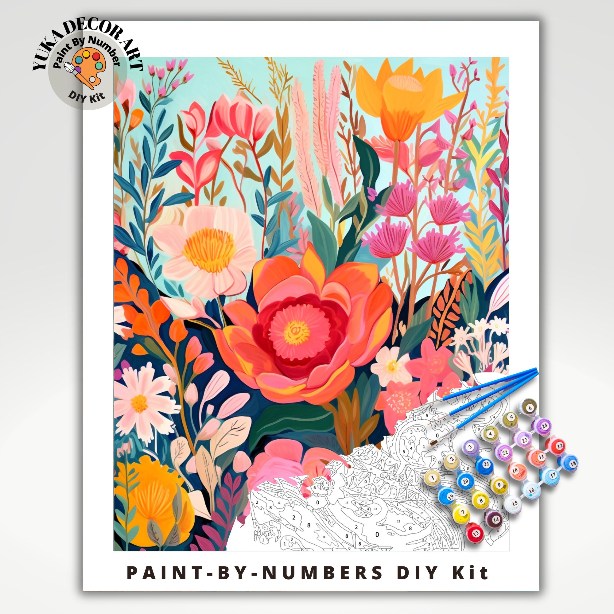 ペイントバイナンバー キット 花 Paint By Numbers 蝶 数字油画 成人儿童用 DIY数字塗り絵 大人用 初心者向け ペイントバイナンバー  キット 蝶 Paint By Numbers 花 数字油画 成人儿童用 DIY数字塗り絵 大人用 初心者向け 数字油絵 市 ペイントバイナンバ コアラ  数字 ... 花 ペイントバイナンバーキット蝶 Paint by Numbers 塗り絵 キット 大人 数字ぬりえ 大人用数字塗り絵キャンバスクラ