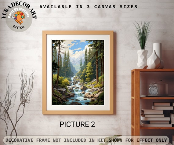 Peinture par Numero Adulte,40x50cm(sans Cadre),Paysage Kit de Peinture à l' Huile sur Toile par Numéro Avec Peintures et Pinceaux - Beaux-Arts et Loisirs créatifs