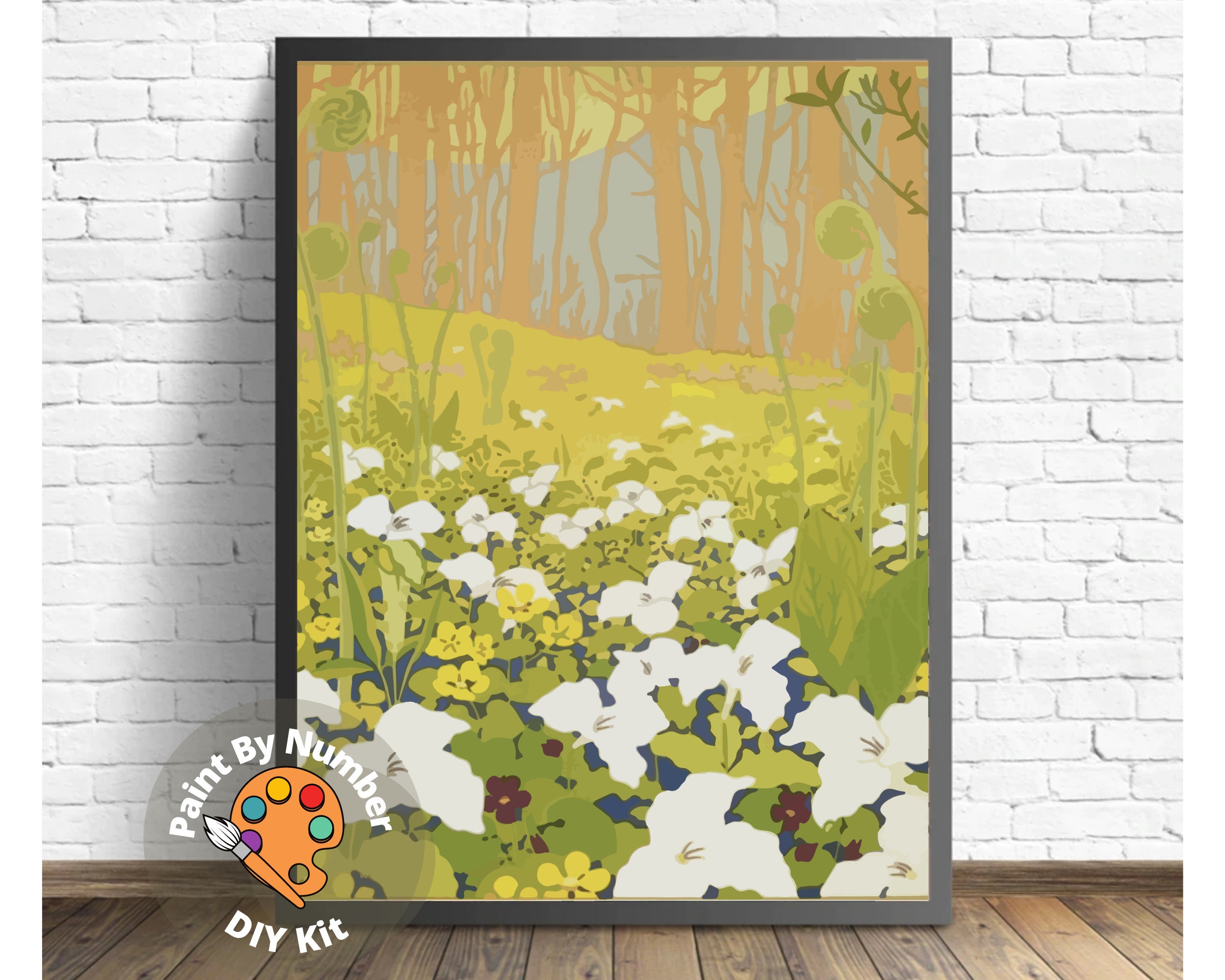 Kit Pintar Por Números Adultos 'Flores Amarillas', Lienzo 40x50 Cm, Pinturas Acrílicas - Relajante Y Creativo Para Principiantes