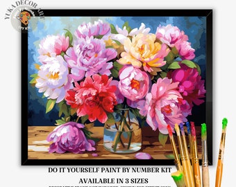 Floral Still Life Paint by Number Kit: Vintage Style DIY Painting