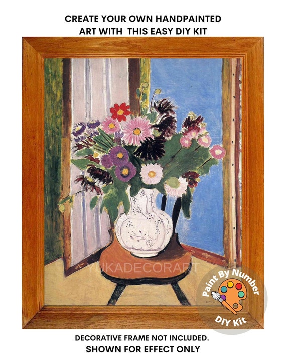 Henri Matisse PAINT by NUMBERS Kit for Adults White Vase Flowers