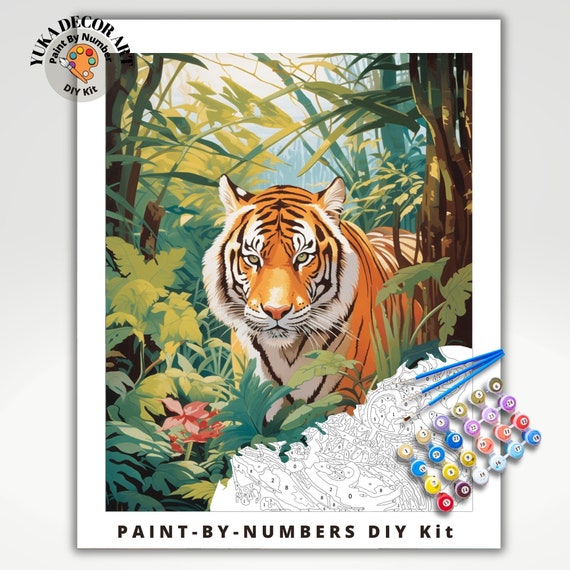  2-Pack Easy Paint by Numbers Kits for Kids, DIY Oil
