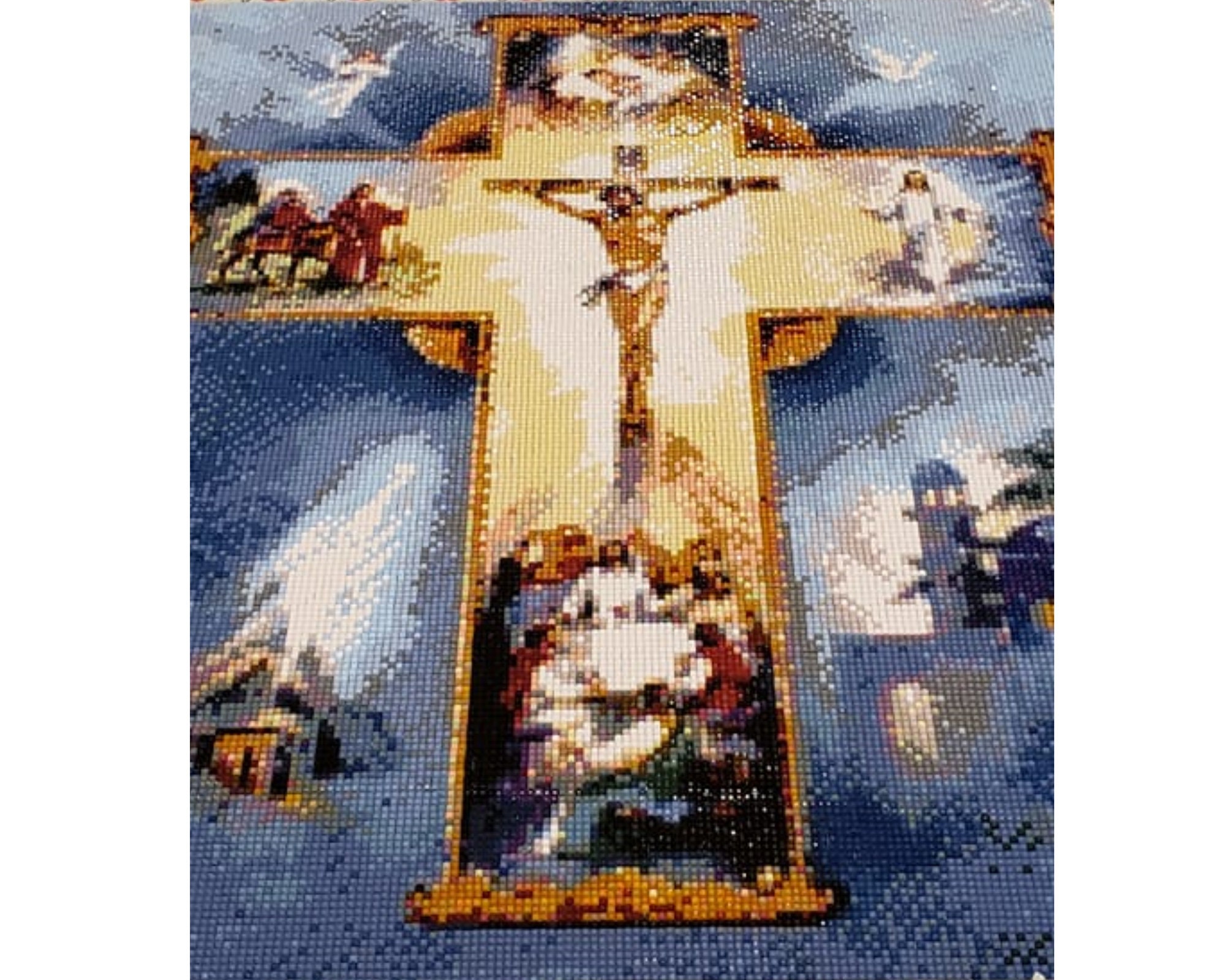 ダイヤモンドビーズ完成品【JESUS】 Amazon.com: DIYDECORFUN Jesus Walk On Sea Diamond Painting