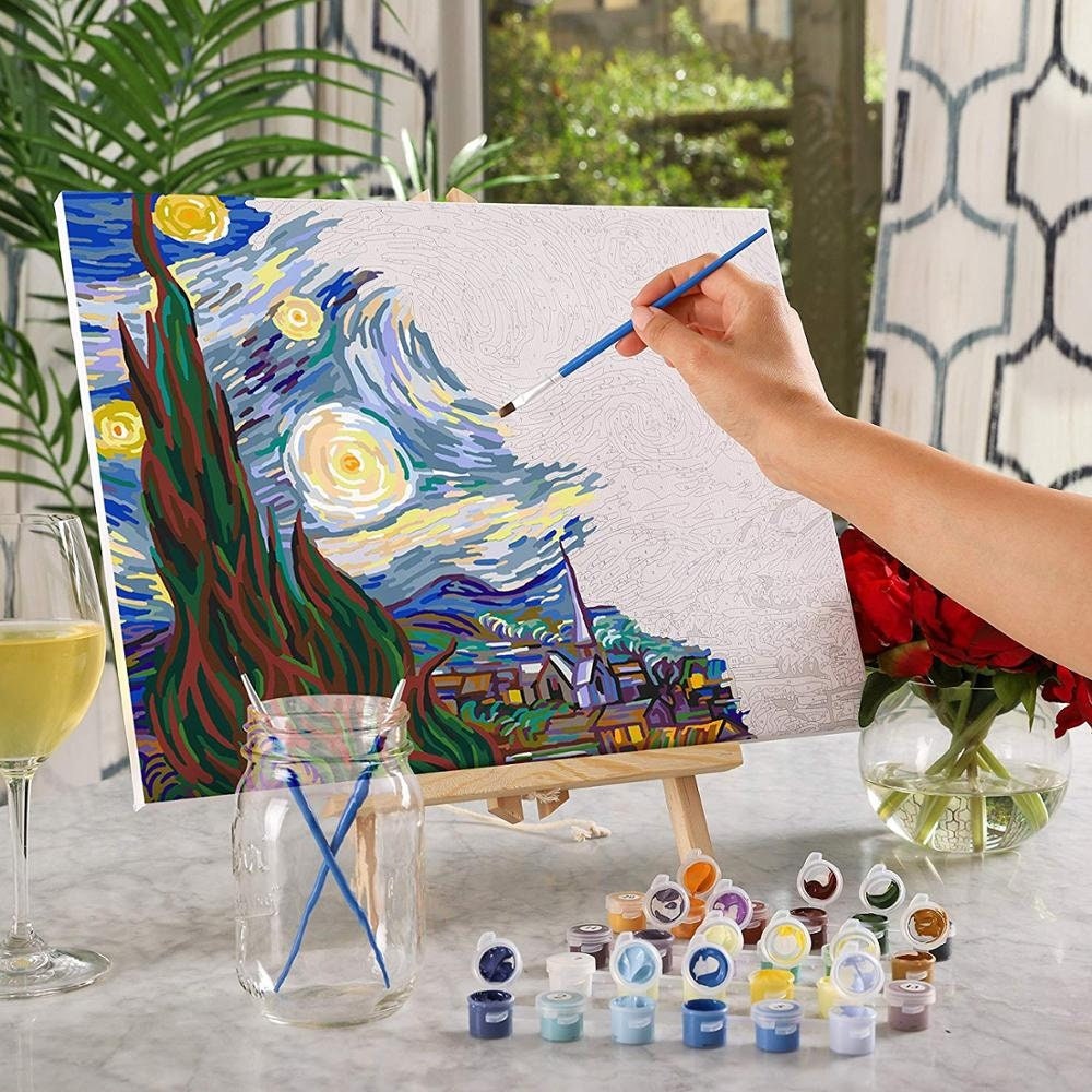 Paint Kit - Starry Night Gazer Acrylic Painting Kit & Video Lesson