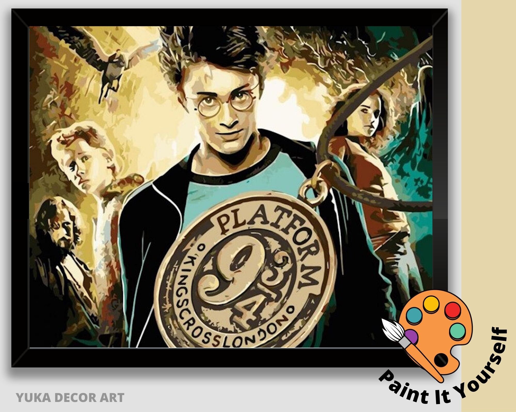 Harry Potter PAINT by NUMBERS DIY Kit for Kids Easy Painting Etsy