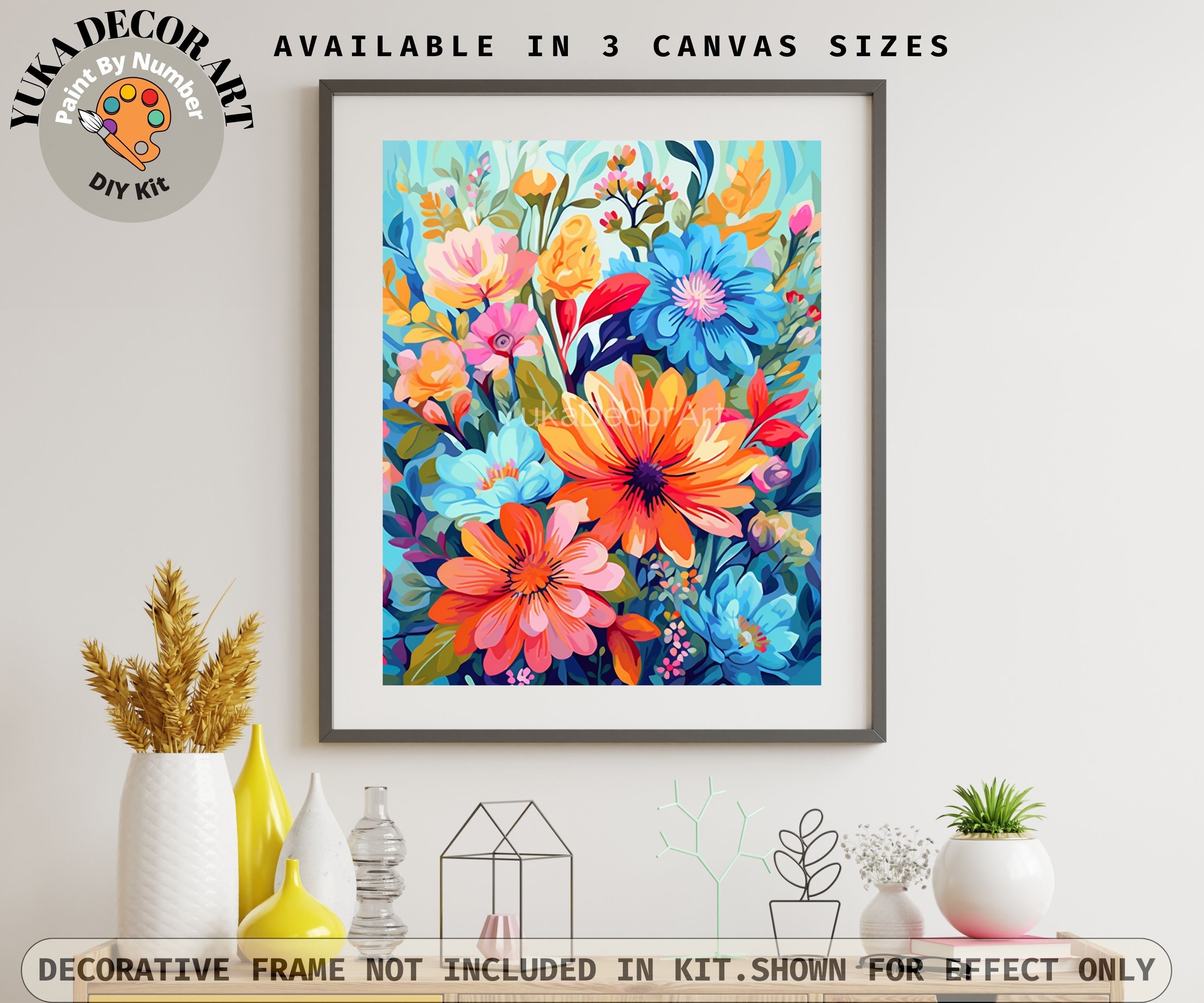 pchmcu Painting by Numbers Kit for Adults,DIY Large Size Flower Sunset  Paint by Numbers for Beginner,Gifts Arts Crafts for Home Decor Mountain  16x23.6