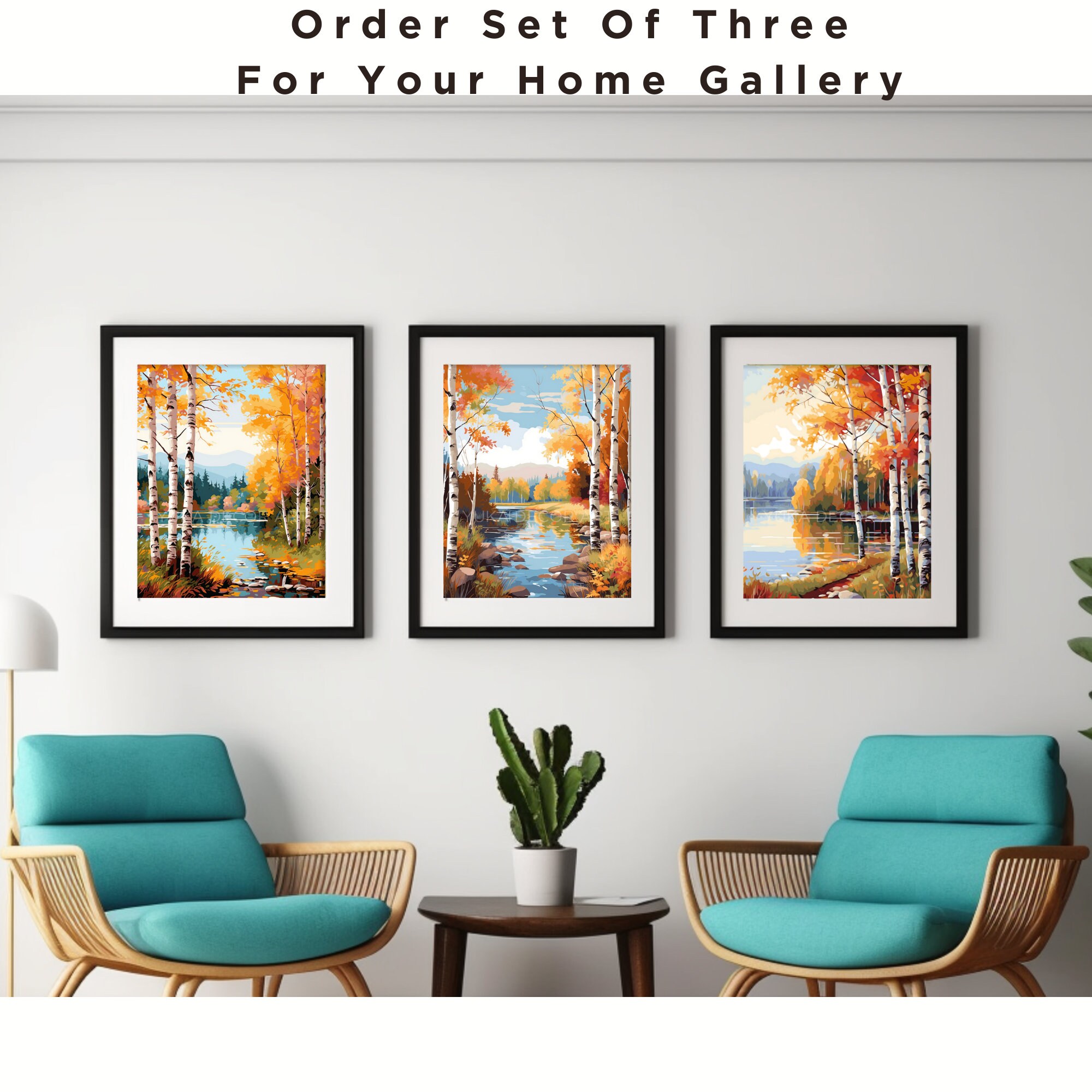 Autumn Forest View PAINT by NUMBER Kit Adult Nature Painting DIY by ...