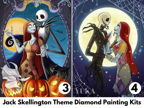 Nightmare Before Christmas Jack Skellington Diamond Painting Wall Decor  Finished