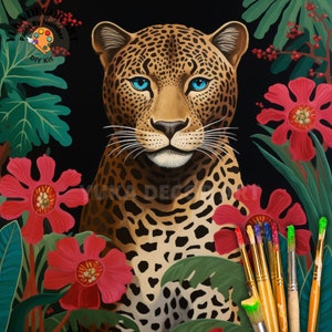 Kit di pittura con i numeri per animali, fai da te per adulti con i numeri, set di artigianato, kit di pittura acrilica per principianti, regalo di compleanno per adolescenti, decorazione per la stanza dei giovani adulti