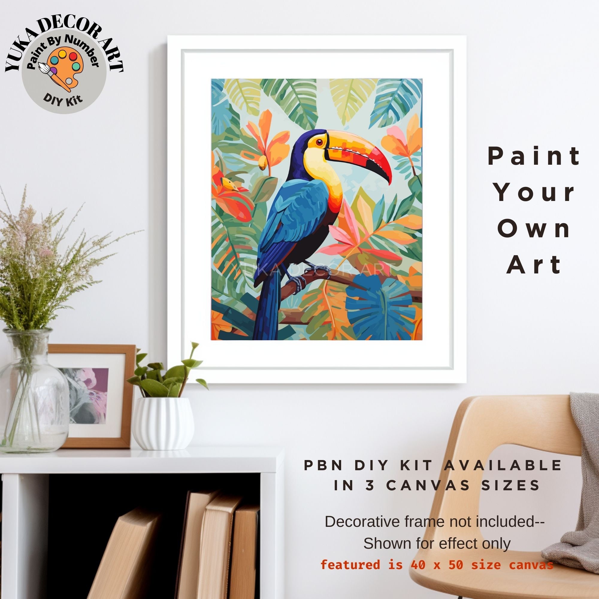 Peinture par numéros - Oiseaux et Arbre Fruitier – Figured'Art