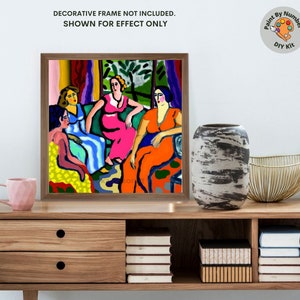 Matisse Inspired PAINT by NUMBER Kit Adult, Women Portrait , Friends Chatting, Mid Century Art ,Easy  Acrylic Painting , Decor Gift