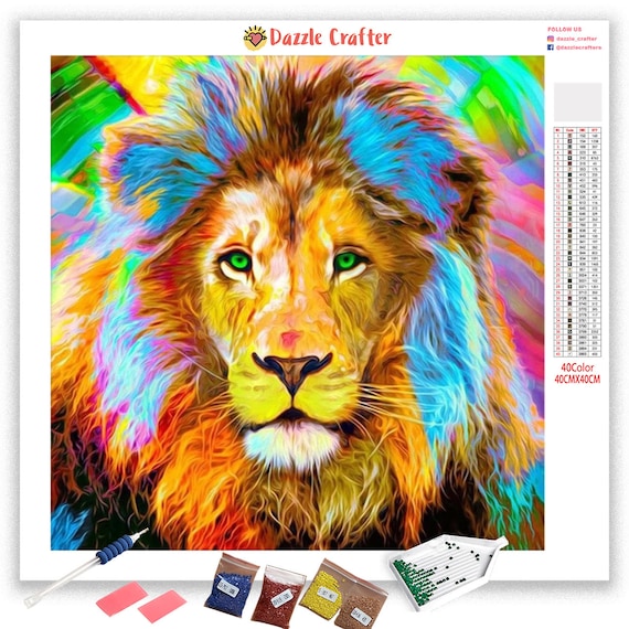 Paint by Numbers for Kids, LION Animal, DIY Paint Kit for Beginner, Nursery  Kids Room Decor Art Craft Supplies 