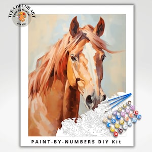 Hengst Pferd PAINT by NUMBER Kit Erwachsene Ranch Bauernhaus Land Dekor Pferd Porträt Anfänger Acrylmalerei DIY Kit Opa Papa Geschenk