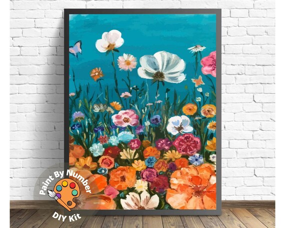 Home Decor Gift Floral Still Life Painting,Easy Beginner Acrylic Paint Kit,Gift For Mom Spring Flowers Paint by Number Kit Adult Home Decor Gift Floral Still Life Painting,Easy Beginner Acrylic Paint Kit,Gift For Mom Spring Flowers Paint by Number Kit Adult