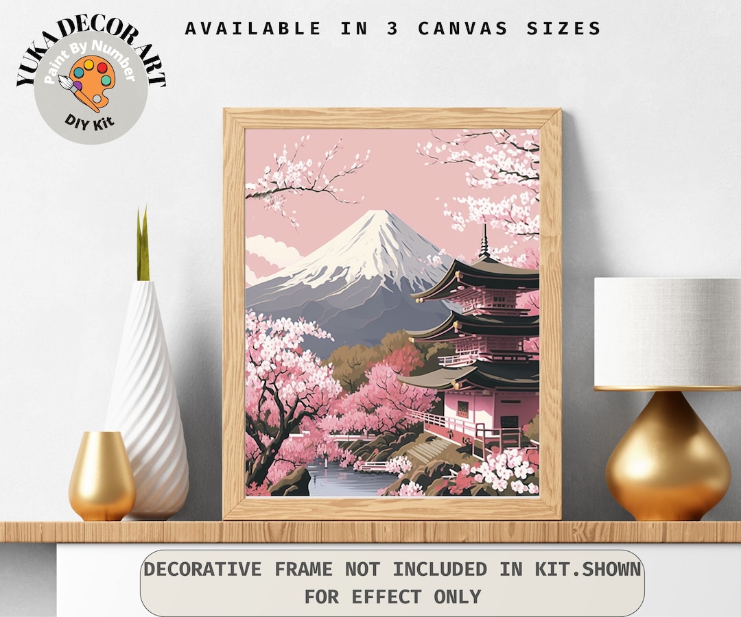 Mount Fuji Japan PAINT by NUMBER Kit for Adults Beginner DIY Art Kit ...
