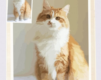 Kit de pintura por números personalizado para adultos, faça você mesmo, pintura em tela com foto, presente para mãe ou familiar que ama animais de estimação