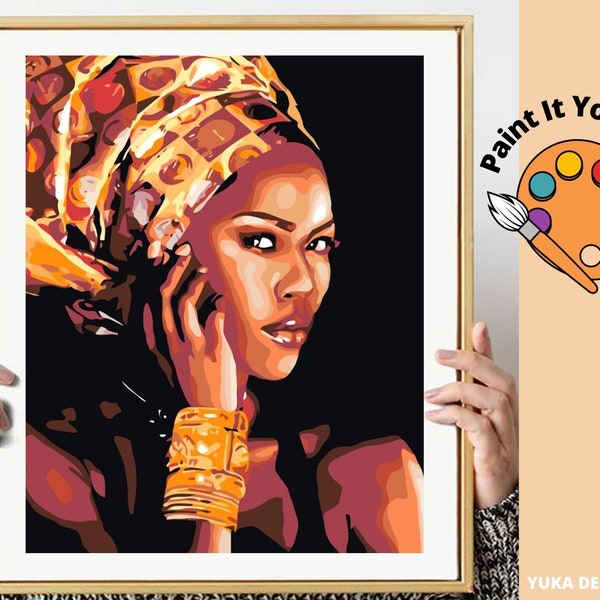 African American Paint by Numbers Etsy
