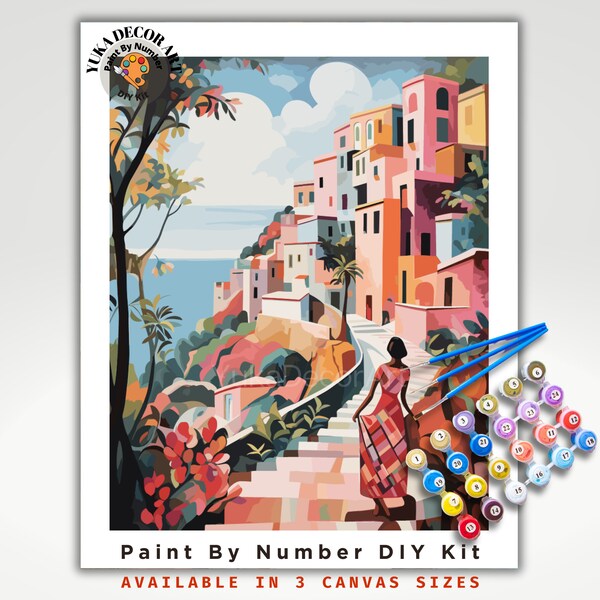 Travel Poster Paint by Number Etsy