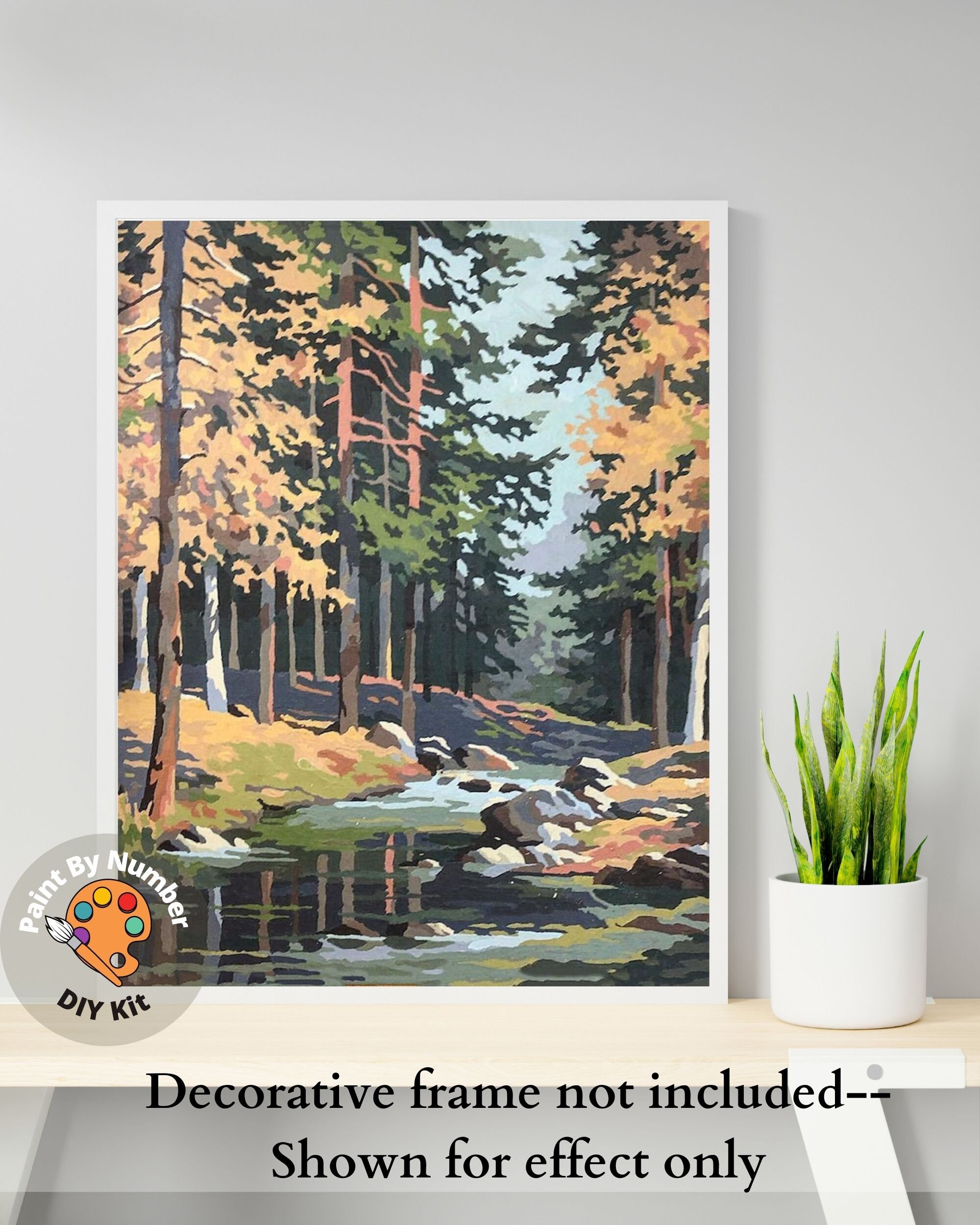 Vintage Style PAINT by NUMBER Kit Adult, Stream River