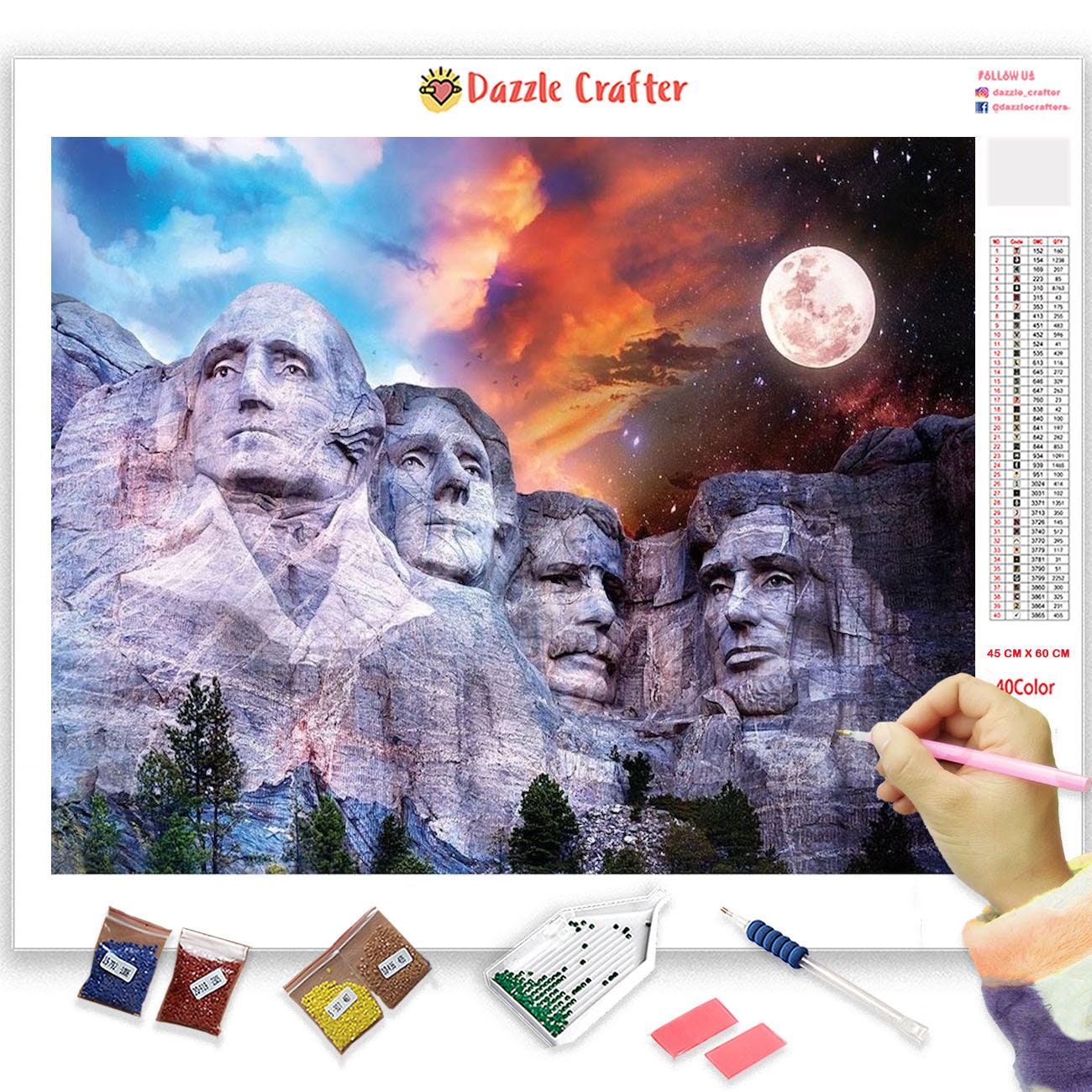 Deluxe Diamond Painting Square Drill DIY Kit_ 70cm x 50cm - F0306, Shop  Today. Get it Tomorrow!