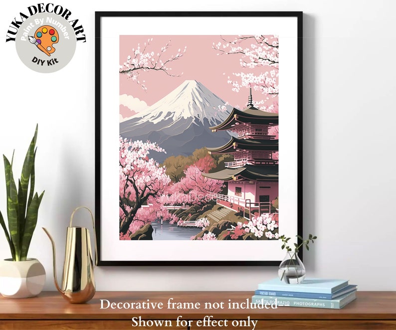 Mount Fuji Japan PAINT by NUMBER Kit for Adults Beginner DIY Art Kit ...