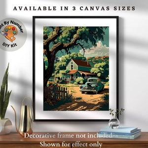 Platteland Cottage VERF op nummer Kit volwassen DIY natuur vintage stijl kunst gemakkelijk beginner acryl schilderij Craft Kit decor cadeau moeder oma