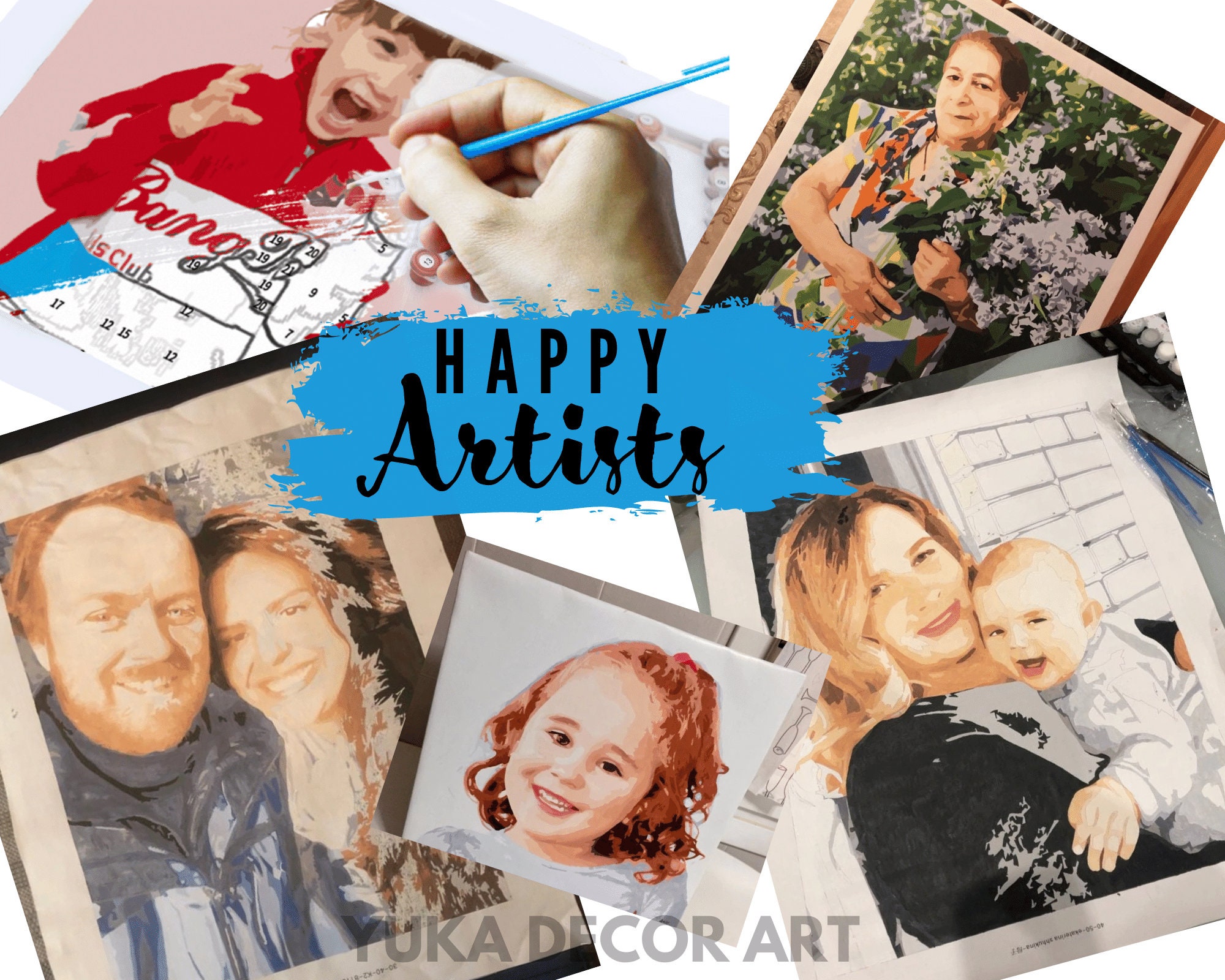 These custom photo paint-by-number art kits are the coolest gift
