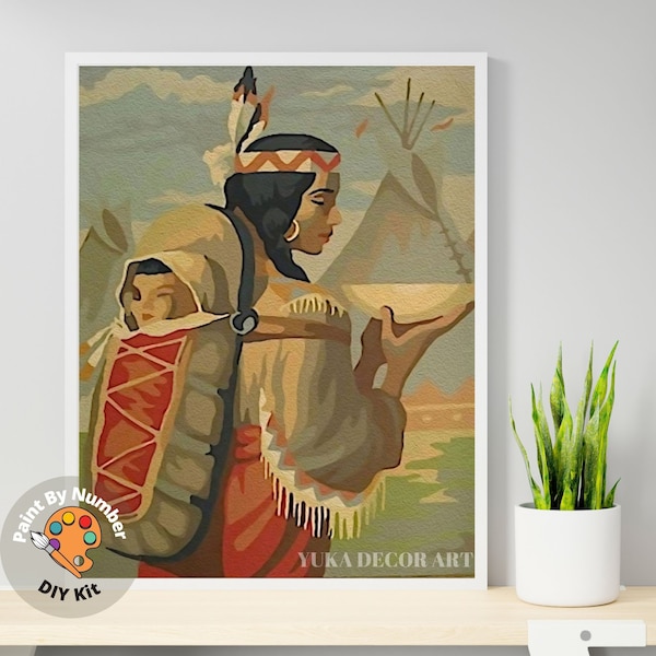 Native American Paint by Numbers Etsy