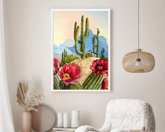 Comprar Marco de flores para pintar por números, kits para adultos, imagen  moderna para colorear por números, manualidades artesanales, kits para  principiantes para decoración del hogar, 40x50cm