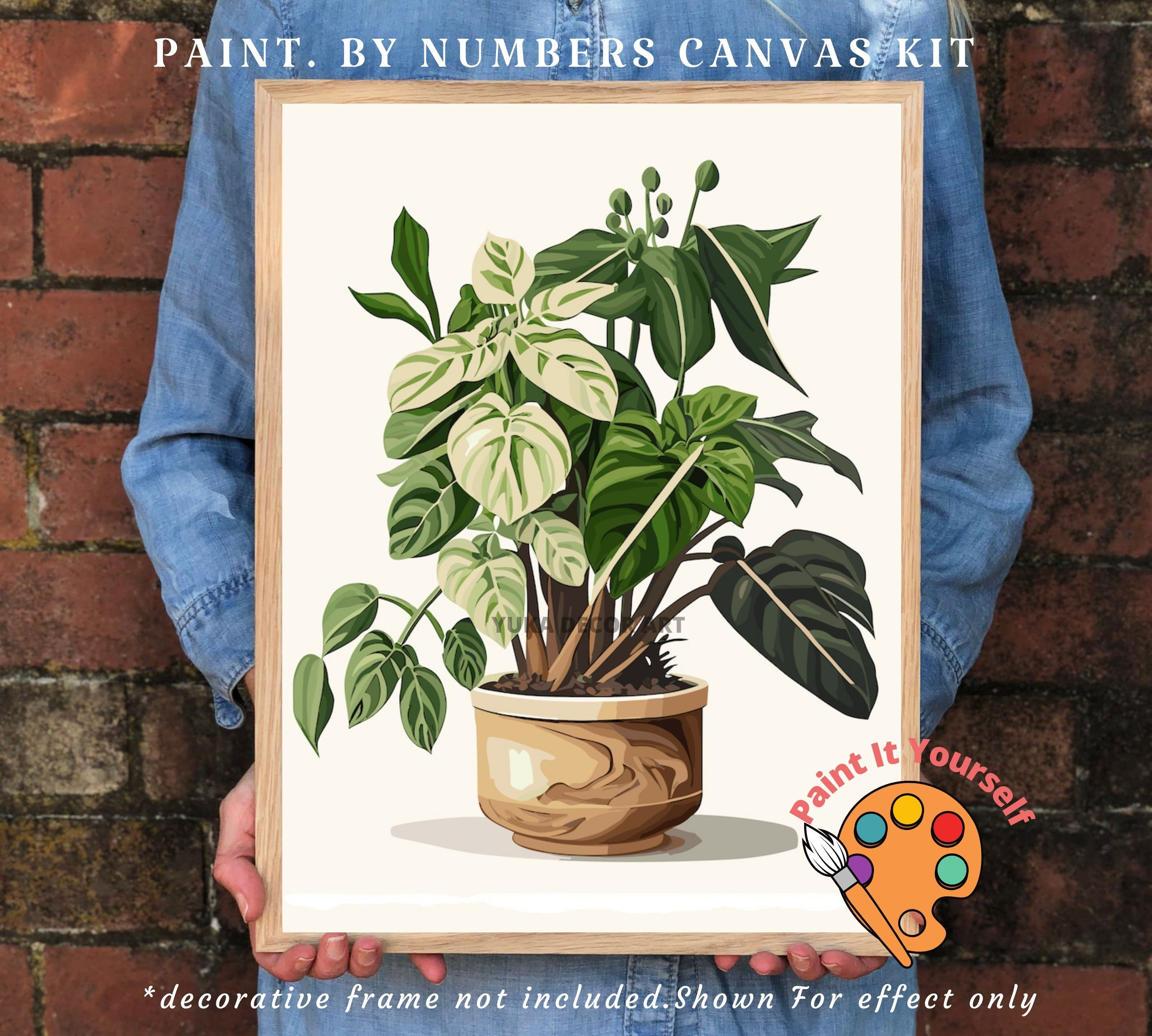 Easy Plant PAINT by NUMBERS Adult House Plants Still Life