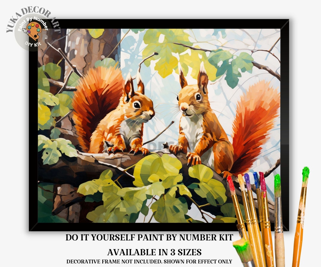 Nature PAINT by NUMBER Kit Kids Adult Painting DIY by Numbers Craft Set ...