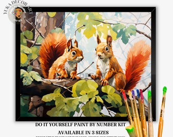 Natuur VERF op NUMMER Kit Kinderen Volwassen Schilderen DIY Nummers Knutselen Set Gemakkelijk Beginners Verjaardagscadeau voor tiener Kinderkamer Decor Kwekerij