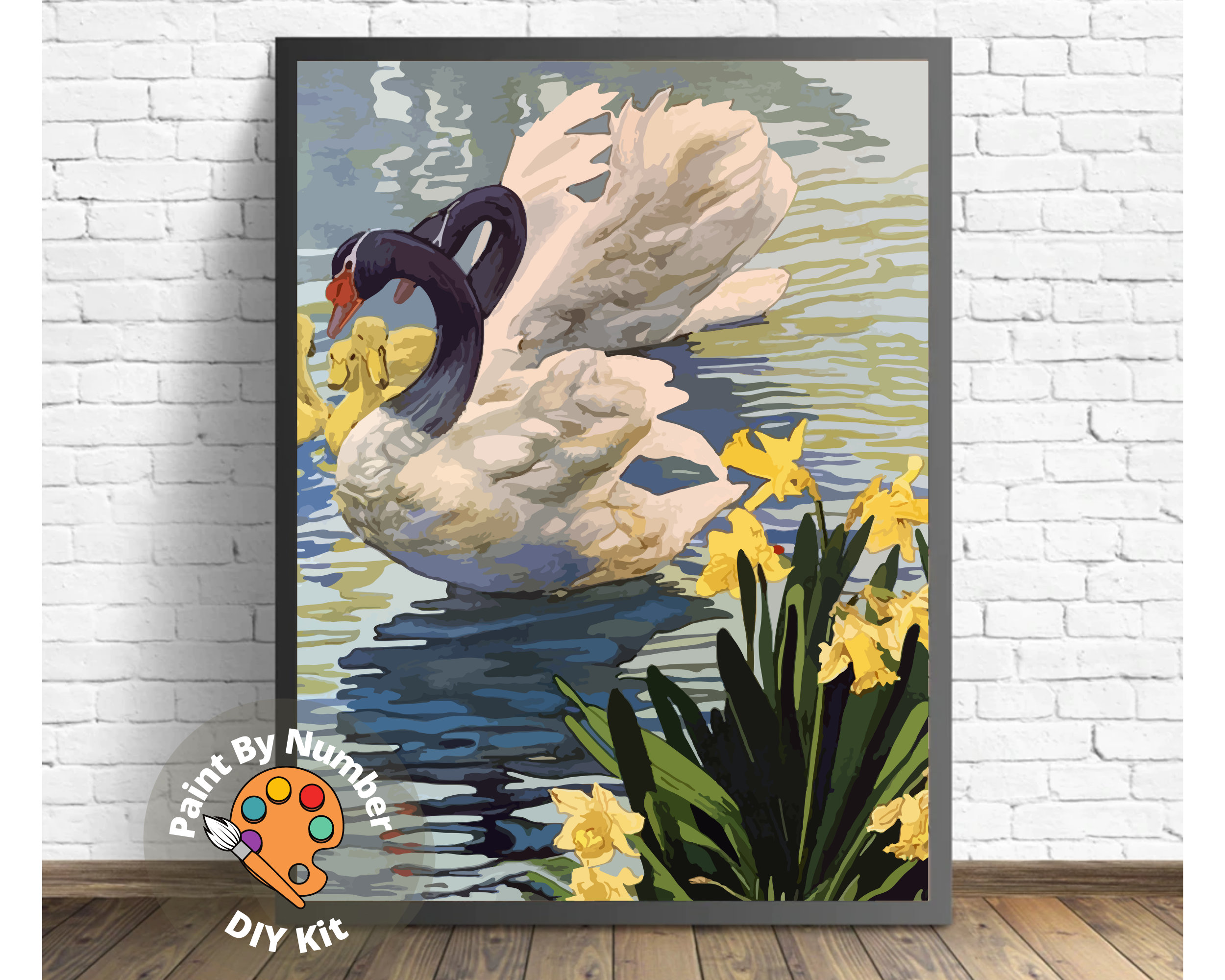 Vintage Style Painting White Ducks PAINT by NUMBER Kit Adult Etsy