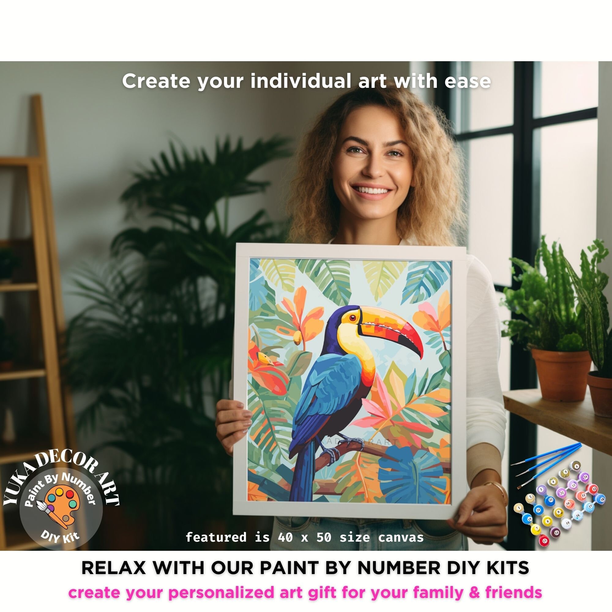 ArtVibe™ Peinture DIY par numéros - Oiseaux sur une branche (16x20 / – ArtVibe Paint by Numbers