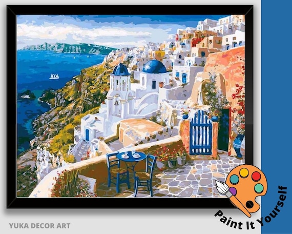 Kit De Pintura Por Números De 40x50 Cm – Lienzo De Paisaje Marino Con Pinceles Y Pinturas Acrílicas, Perfecto Para Adultos Y Niños Principiantes