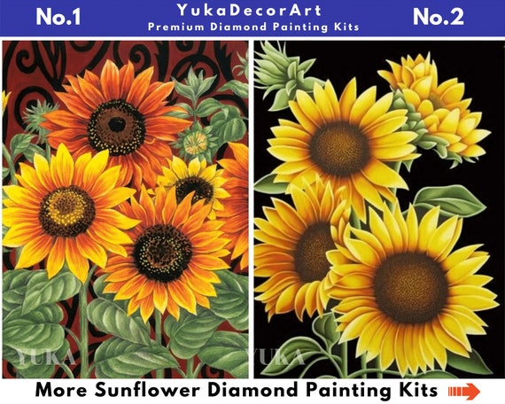 Sunflowers 5D DIY Diamond Painting Kit, Full Square / Round Drill