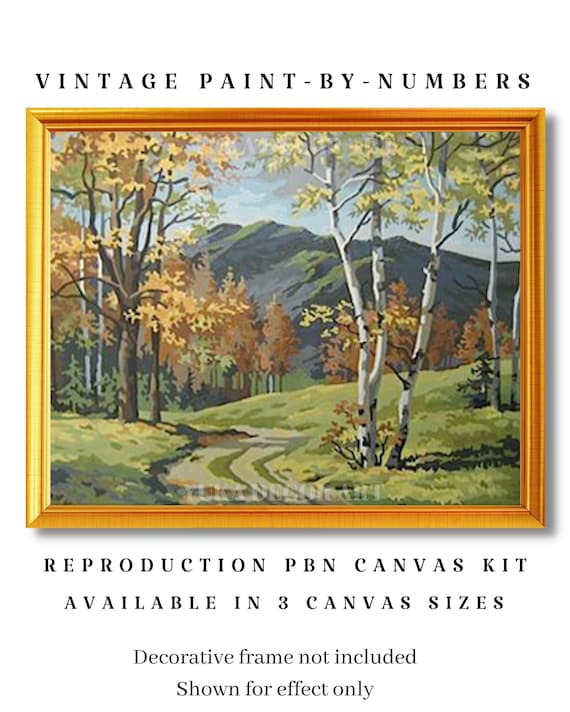Painting Numbers Acrylic Canvas Forest, Painting Numbers Frame