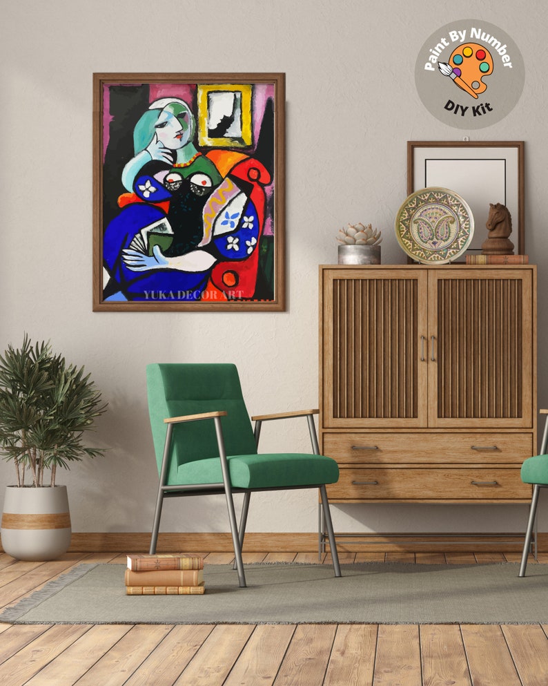 Pablo Picasso PAINT by NUMBER Kit for Adults Woman With A Etsy