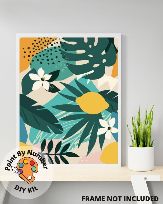 Abstract Flowers PAINT by NUMBER Kit for Adults ,garden Bouquet Plants,easy  DIY Beginners Acrylic Paint Kit ,living Bedroom Wall Art Decor -  Norway