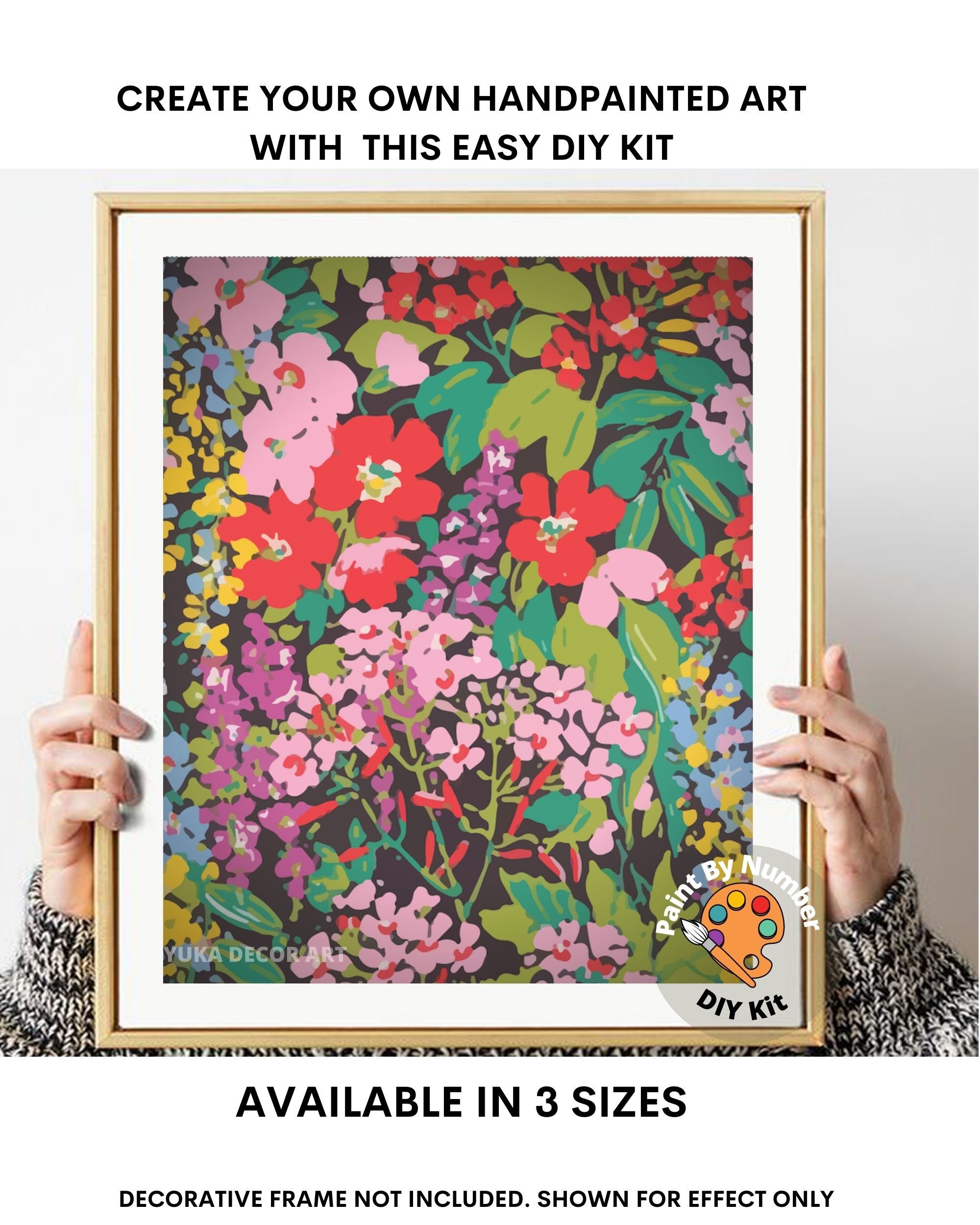 Spring Garden Flowers PAINT by NUMBER Kit for Adults - Etsy