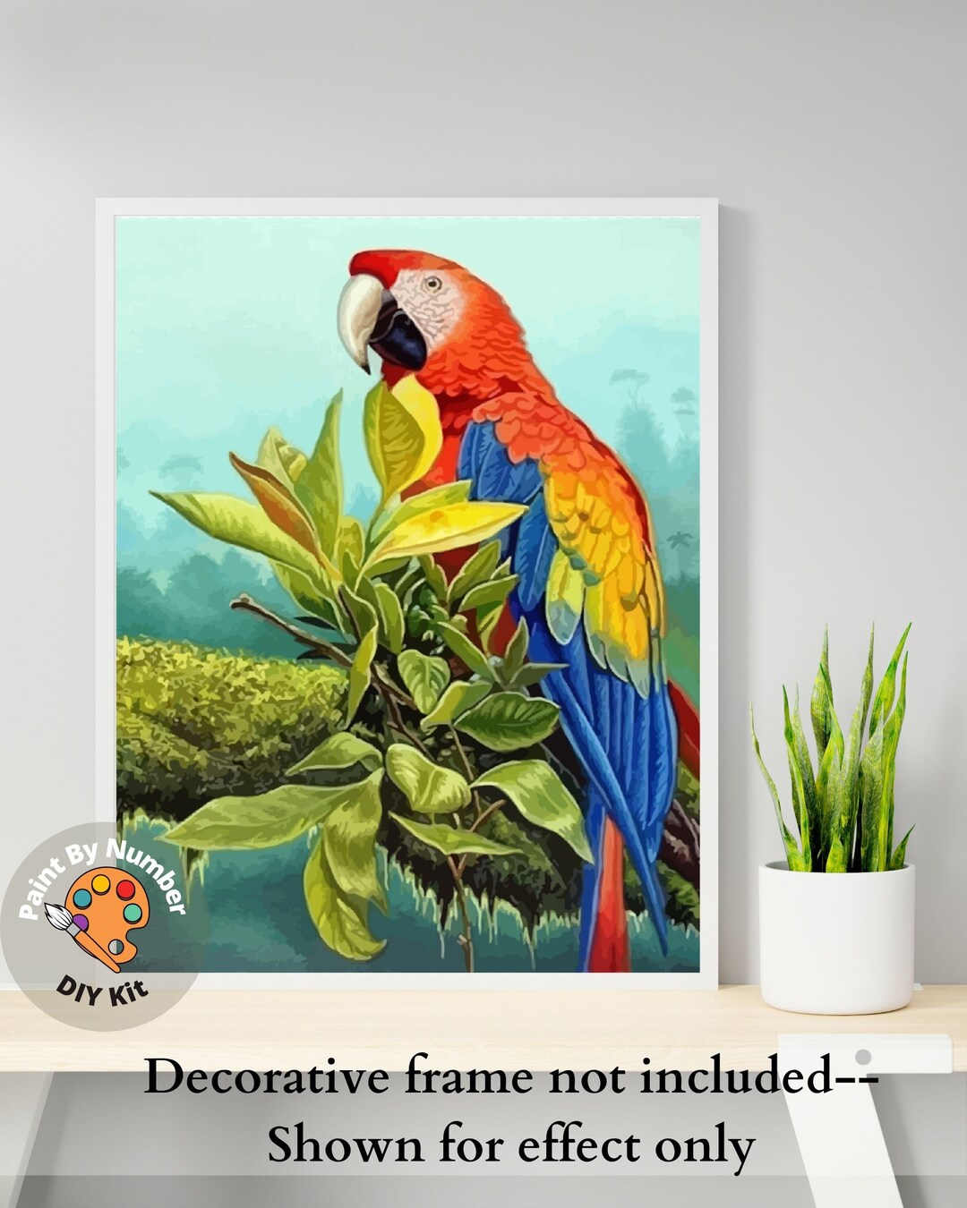 Paints by numbers Parrot with red head macaw picture painting coloring kits  for adults wedding gift hoom decor - AliExpress