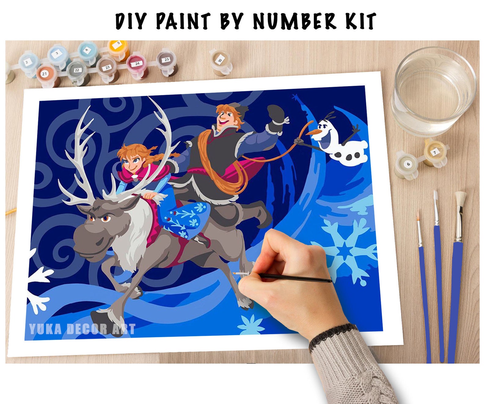 PAINT by NUMBER Kit Kids Easy DIY Beginners Acrylic Painting Etsy
